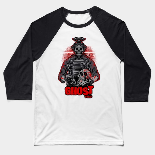 ghost squad Baseball T-Shirt by spoilerinc